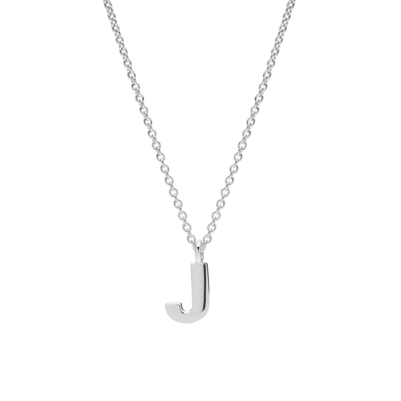 STERLING SILVER 'J' AMATE PENDANT