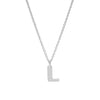 STERLING SILVER 'L' AMATE PENDANT
