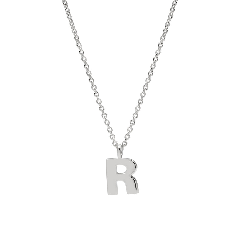 STERLING SILVER 'R' AMATE PENDANT