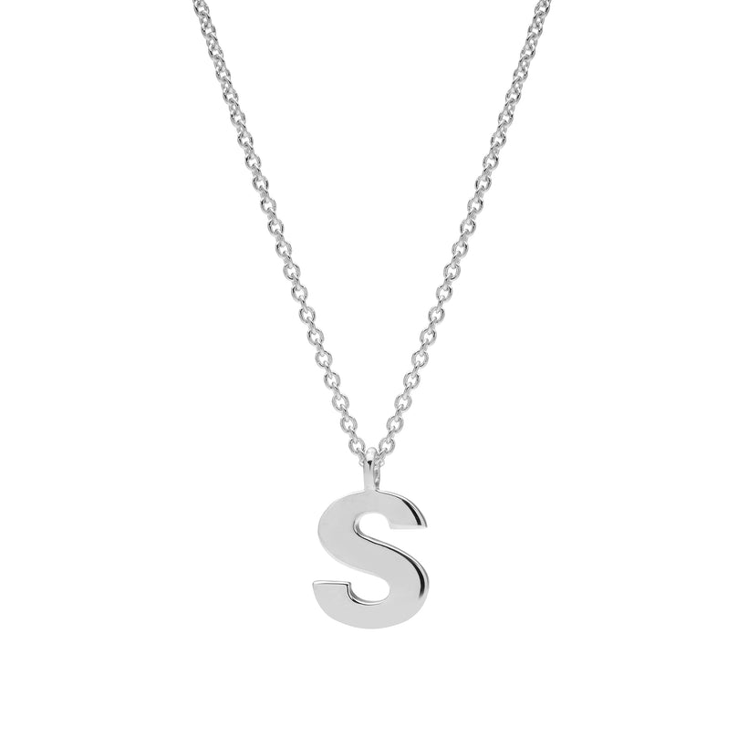 STERLING SILVER 'S' AMATE PENDANT