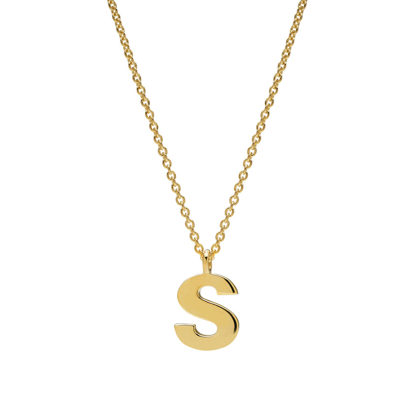 9CT 'S' AMATE PENDANT