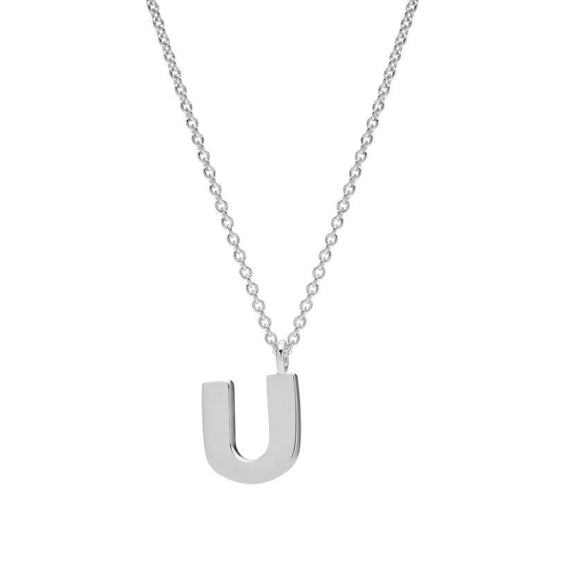 STERLING SILVER 'U' AMATE PENDANT