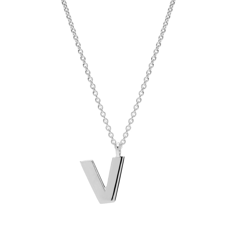 STERLING SILVER 'V' AMATE PENDANT