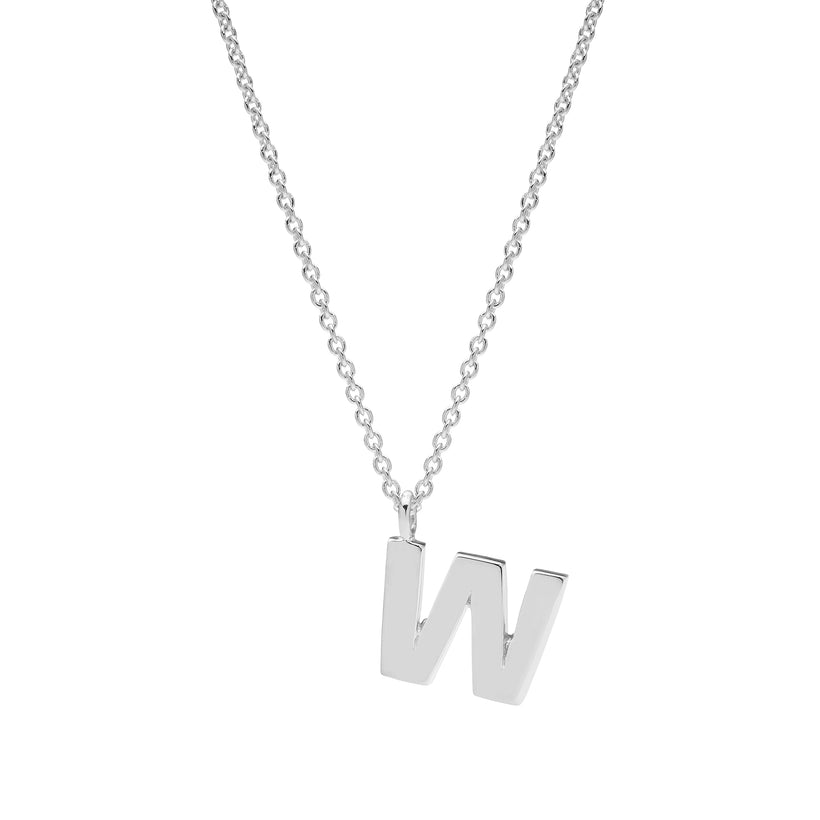 STERLING SILVER 'W' AMATE PENDANT