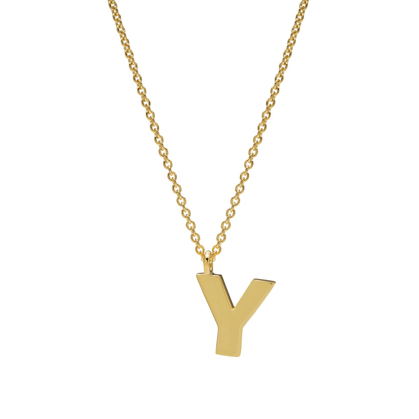 9CT 'Y' AMATE PENDANT