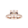 18CT ROSE GOLD PINK MORGANITE & DIAMOND BONNARD RING
