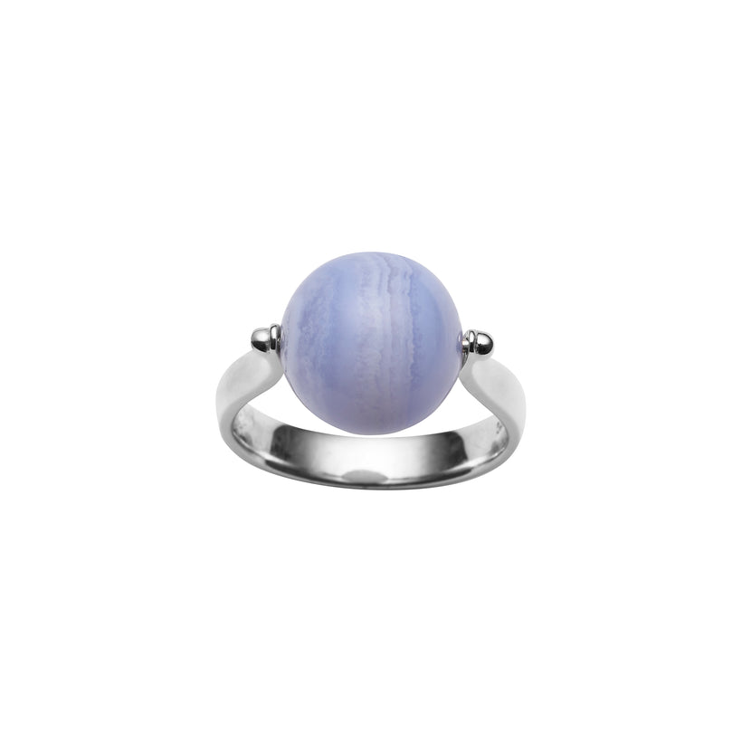 STERLING SILVER BLUE LACE AGATE LOREN RING