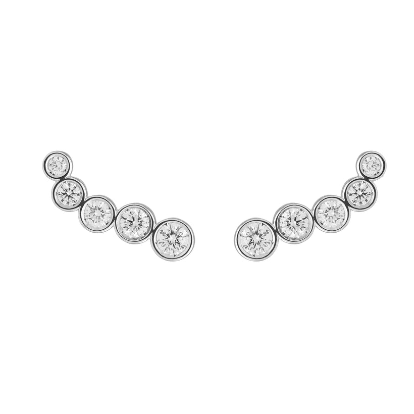 18CT WHITE GOLD DIAMOND SIGOURNEY EARRINGS
