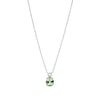 18CT GREEN AMETHYST & DIAMOND BELLINGEN PENDANT
