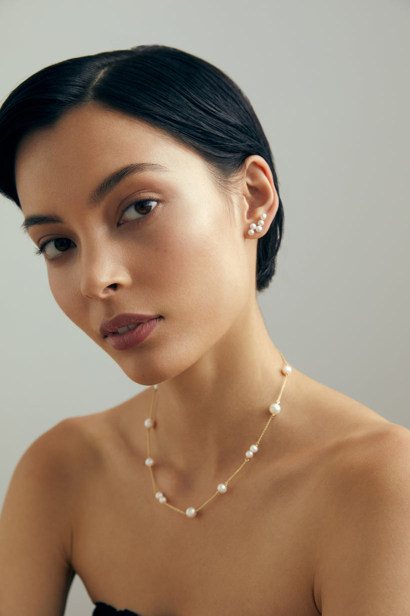 9CT PEARL ANJELICA STUD EARRINGS