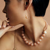 SOUTH SEA PEARL & PEACH MOONSTONE JACKI NECKLACE