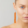 STERLING SILVER CORNELIAN GATSBY EARRINGS