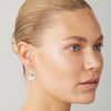 18CT GREEN AMETHYST & DIAMOND BONNARD EARRINGS
