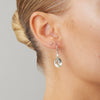18CT GREEN AMETHYST & DIAMOND BONNARD EARRINGS