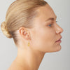 18CT YELLOW GOLD HONEY QUARTZ & CHAMPAGNE DIAMOND BONNARD EARRINGS