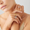 18CT ROSE GOLD PINK MORGANITE & DIAMOND BONNARD RING