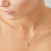 18CT WHITE GOLD GREEN AMETHYST & DIAMOND BONNARD PENDANT