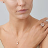 18CT ROSE GOLD PINK MORGANITE & DIAMOND BONNARD PENDANT