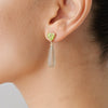 9CT PERIDOT & GREEN AMETHYST VIRAGO EARRINGS