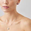 18CT PINK MORGANITE & DIAMOND ORBIT PENDANT