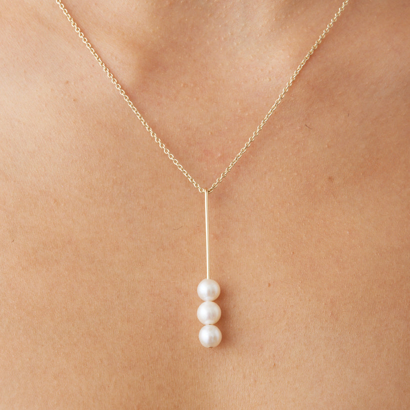 9CT PEARL LINDER PENDANT