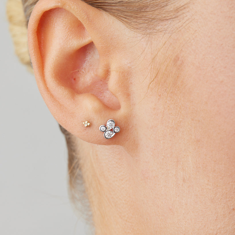 18CT DIAMOND BARCELONA STUD EARRINGS