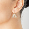 9CT GREEN AMETHYST PALOS EARRINGS