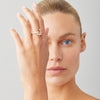 18CT ROSE GOLD PINK MORGANITE & DIAMOND LA DIVINA RING