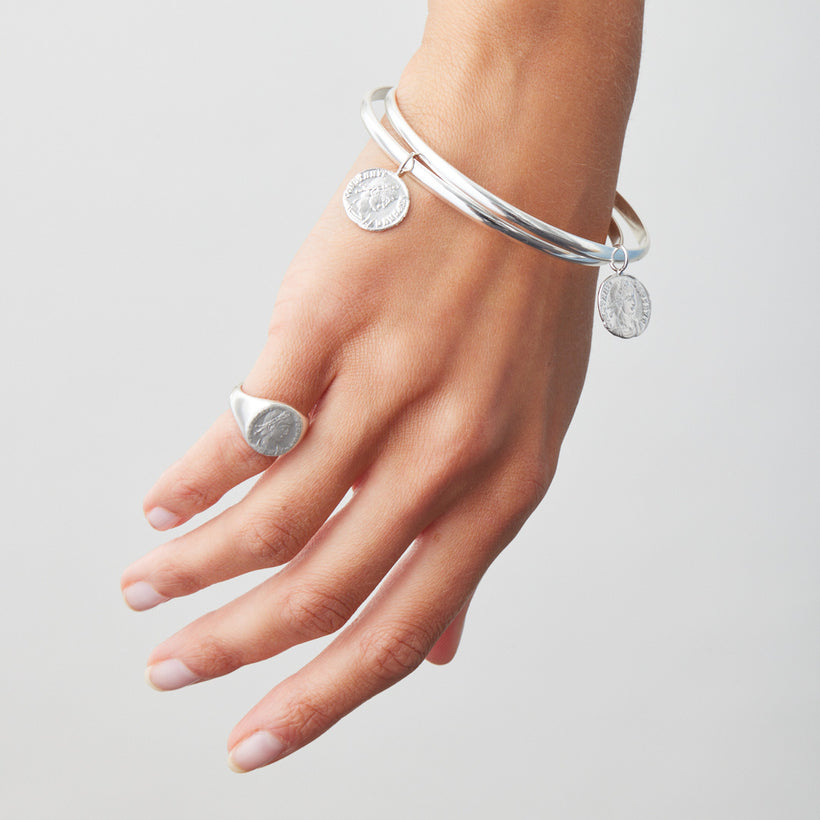 STERLING SILVER MEDICI BANGLE