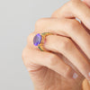 18CT AMETHYST & TSAVORITE BIANCA RING