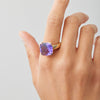 9CT AMETHYST TANGO RING