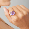 9CT AMETHYST TANGO RING