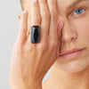 9CT ONYX BARBERA RING