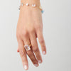 9CT ROSE QUARTZ SUNSET RING