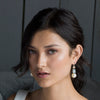18CT SOUTH SEA PEARL, DIAMOND, MORGANITE & TOPAZ DETACHABLE ISADORA EARRINGS