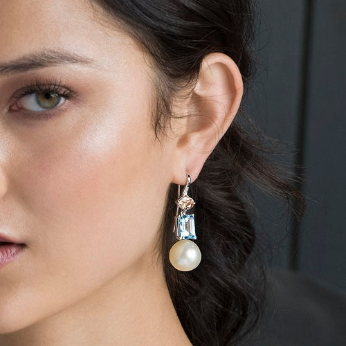 Detachable pearl drop earrings online