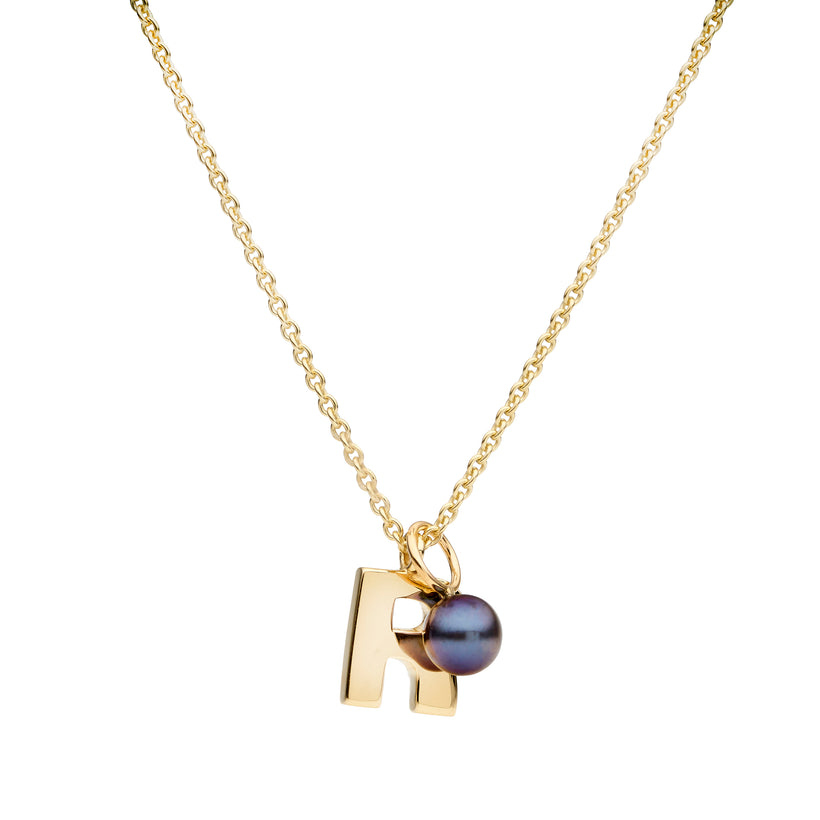 9CT 'W' AMATE PENDANT