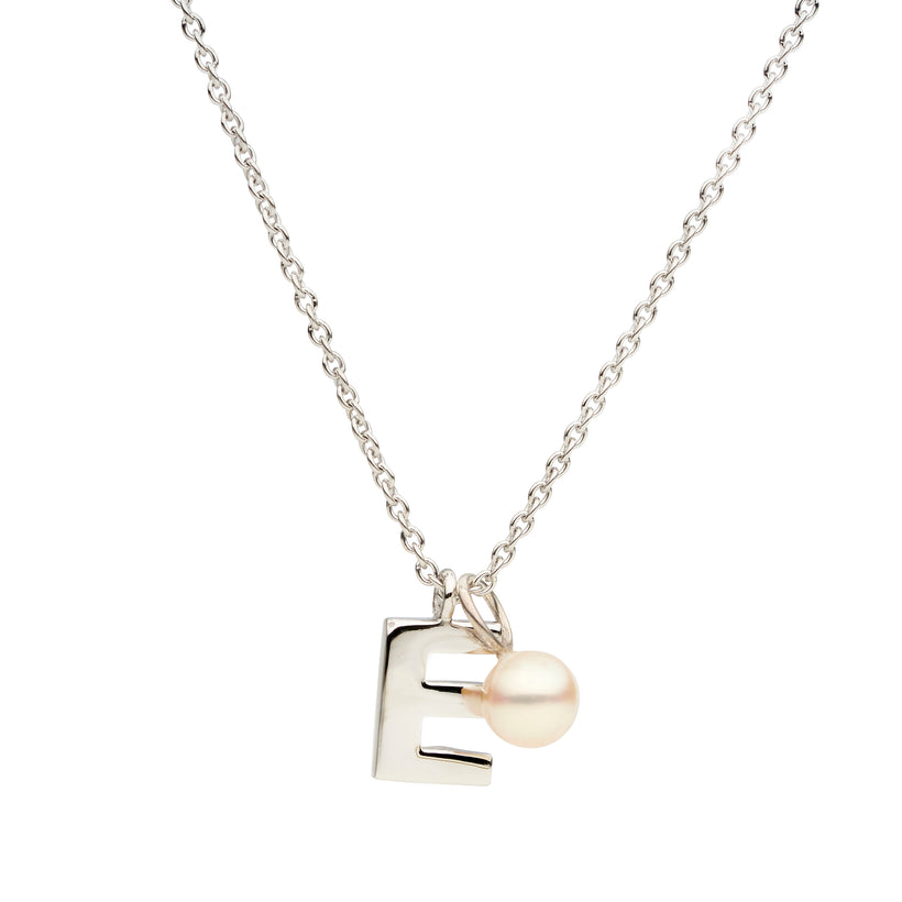 STERLING SILVER 'B' AMATE PENDANT