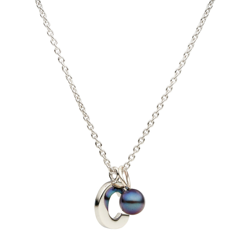 STERLING SILVER 'R' AMATE PENDANT