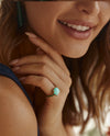 9CT AMAZONITE & TSAVORITE ROTONDE RING