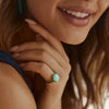 9CT AMAZONITE & TSAVORITE ROTONDE RING