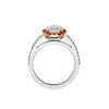 18CT DIAMOND & PINK DIAMOND PICCADILLY RING