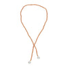 9CT SOUTH SEA PEARL & PEACH MOONSTONE BURSTYN BOLA