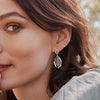 18CT GREEN AMETHYST & DIAMOND BRINDABELLA EARRINGS