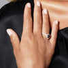 18CT BLACK DIAMOND PICCADILLY RING