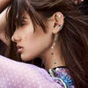 9CT PEARL, TURQUOISE & GREEN AGATE DAZE EARRING (SINGLE)