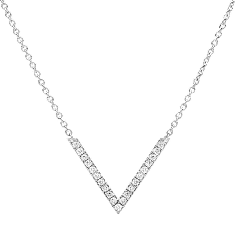 18CT WHITE GOLD DIAMOND VIVECKE PENDANT