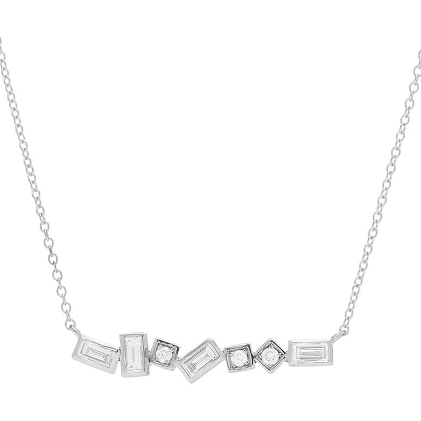 18CT WHITE GOLD DIAMOND GRETA PENDANT