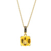 18CT HONEY QUARTZ & BLACK DIAMOND KAARINA PENDANT