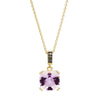 18CT ROSE DE FRANCE AMETHYST & BLACK DIAMOND KAARINA PENDANT